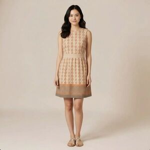 Forever 21 sleeveless orange tan dress